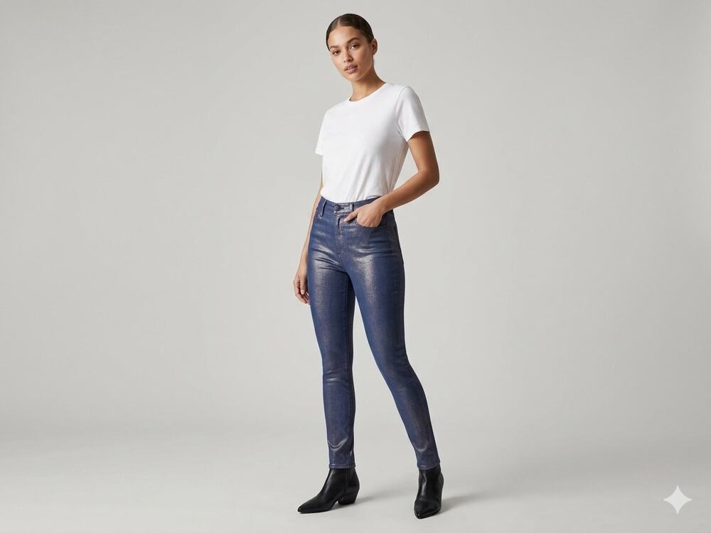 NWT J Brand Maria High-Rise Skinny Jeans – Indigo Shimmer